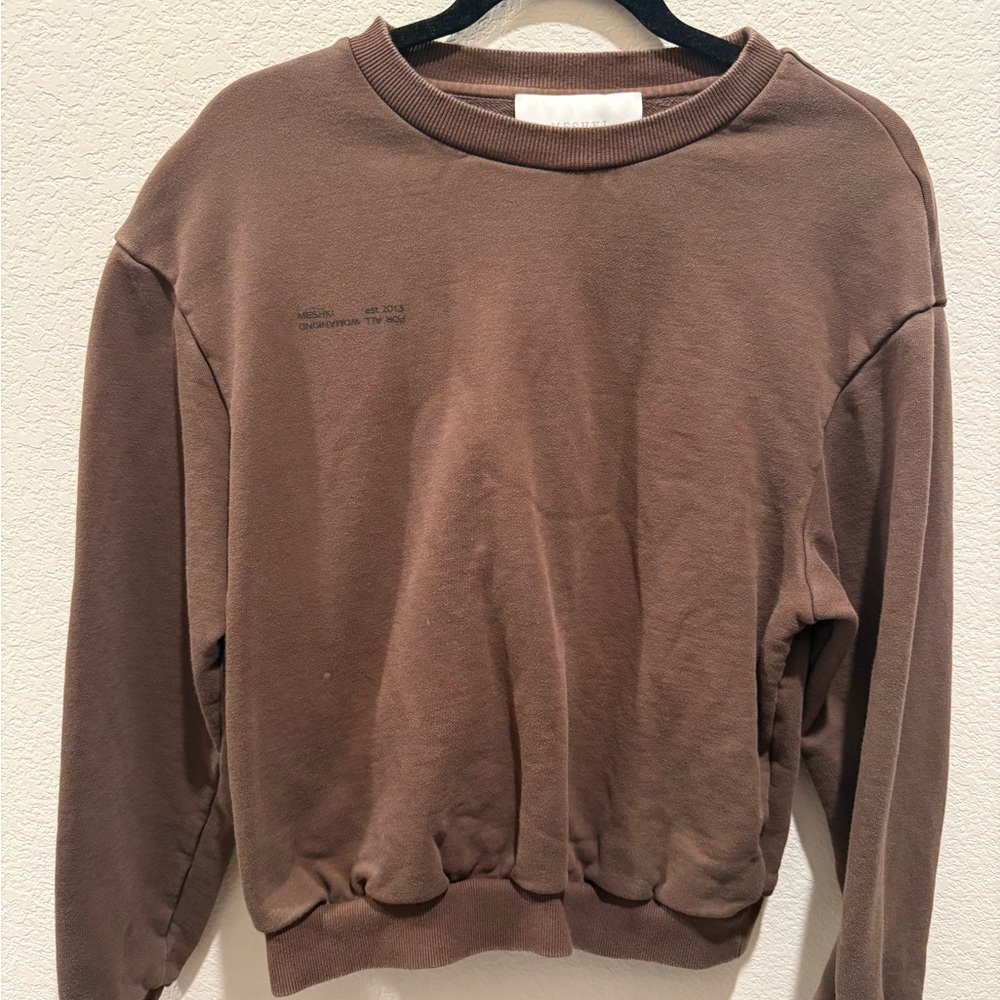 Meshki Brown Crewneck Sweater